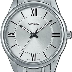 Casio MTP-V005D-7B5 Men’s Standard Stainless Steel Silver Roman Dial Analog Watch
