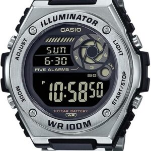 Casio MWD100H Series Men’s Digital Watch – Silver/Black