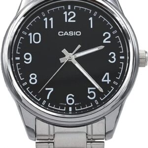 Casio MTP-V005D-1B4 Men’s Standard Stainless Steel Black Dial Analog Watch