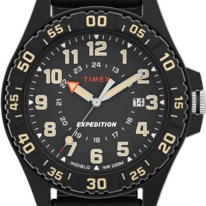 Timex Men’s Acadia 42mm Watch – Black Strap, Black Dial, Black Case