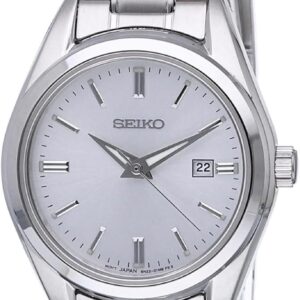 Seiko Women’s Essentials Japanese Quartz With Stainless Steel Strap, Silver