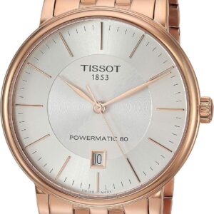 Tissot Men’s Carson Stainless Steel Dress Watch Rose Gold T1224073303100