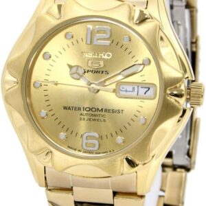 SEIKO 5 Automatic Gold Dial Yellow Gold-Tone Men’s Watch SNZ460J1