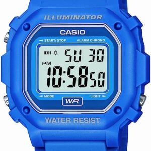 Casio F108WH Water Resistant Digital Blue Resin Strap Watch