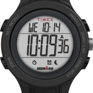 Timex Men’s Ironman Triathlon T200 42mm Watch – Black Case Positive Display