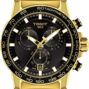 Tissot Men’s Supersport Chrono 316L Stainless Steel Case with Yellow Gold PVD Coating Quartz Watch