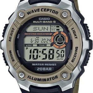 Casio Wave Ceptor Illuminator Atomic Timekeeping Stopwatch Men’s Digital Watch WV-200R-5ACF