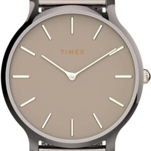 Timex Women’s TW2T74000 Transcend 38mm Gunmetal Gray Stainless Steel Mesh Bracelet Watch