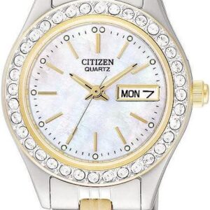 Citizen Quartz Women’s Watch, Stainless Steel, Crystal, Two-Tone