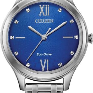 Citizen Women’s Eco-Drive Dress Classic Watch in Stainless Steel, Blue Dial