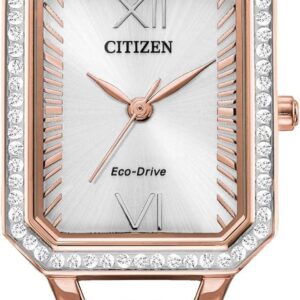 Citizen Women’s Eco-Drive Dress Classic Crystal Watch in Rose-tone Stainless Steel