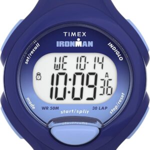 Timex Women’s Ironman Triathlon Essential 34mm Watch – Blue Strap Digital Dial