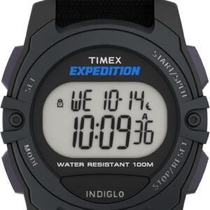 Timex Unisex TW4B02400 Expedition Mid-Size Digital CAT Black Fast Wrap Strap Watch