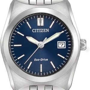 Citizen Women’s Eco-Drive Corso Classic Watch in Stainless Steel, Blue Dial