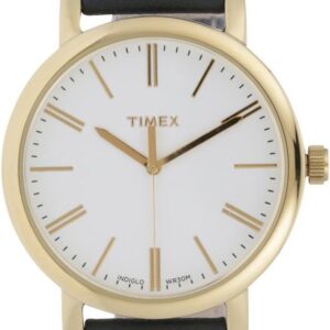 Timex TW2P63400 Originals Modern Women’s Watch – Dark Blue Leather & Gold Steel
