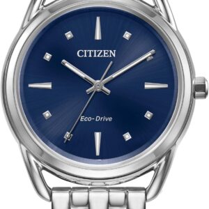 Citizen Women’s Eco-Drive Dress Classic Watch in Stainless Steel, Blue Dial