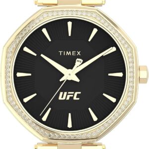 Timex UFC Women’s Jewel 36mm Watch – Gold-Tone Bracelet Black Dial