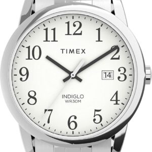 Timex Men’s Easy Reader 38mm Perfect Fit Watch – Silver-Tone