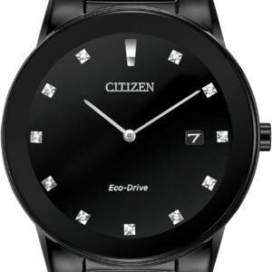 Citizen Men’s Eco-Drive Modern Axiom Diamond Watch in Black IP Stainless Steel