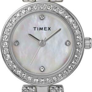Timex Women’s Dress 25mm Self-Adjustable Bracelet Watch – Two-Tone Elegance