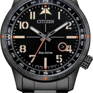 Citizen Men’s Eco-Drive Weekender Avion Field Watch in Black IP Stainless Steel