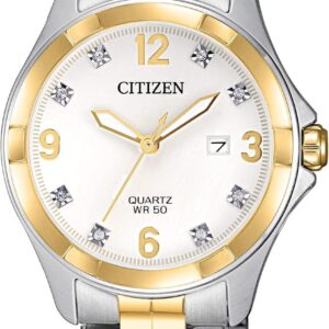 Citizen Quartz Women’s Watch, Stainless Steel, Crystal, Two-Tone