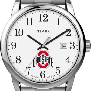 TIMEX Men’s Easy Reader 38mm Watch – Ohio State Buckeyes with Expansion Band