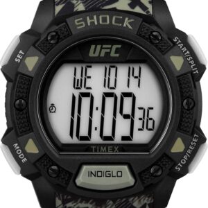 Timex UFC Men’s Core Shock 45mm Watch – Camo Strap Digital Dial Black Case