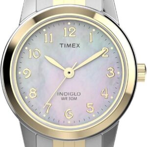 Timex Women’s Main Street 25mm Watch – Two-Tone Expansion Band