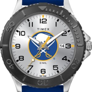 Timex Tribute Men’s NHL Gamer 42mm Watch – Buffalo Sabres with Blue Silicone Strap