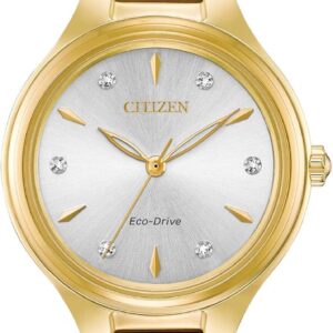 Citizen Women’s Eco-Drive Dress Classic Diamond Watch in Gold-tone Stainless Steel