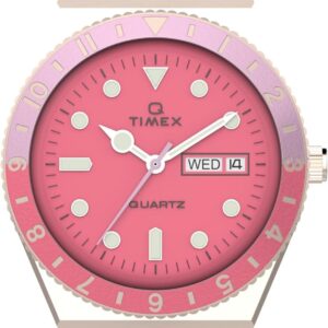 Timex Women’s Q 36mm Watch – Two-Tone Expansion Band Pink Dial Rose Gold-Tone Case