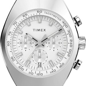 Timex Men’s Legacy 42mm Watch – Stainless Steel Bracelet Silver-Tone Dial