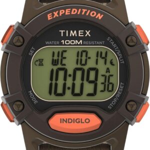 Timex Men’s Expedition CAT5 41mm Watch – Brown Strap Digital Dial