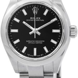 Rolex Oyster Perpetual 28 Automatic Chronometer Black Dial Ladies Watch 276200BKSO
