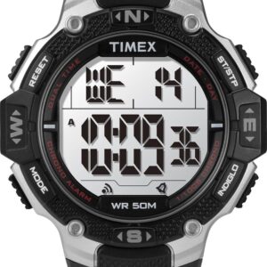 Timex Men’s DGTL Rugged 46mm Watch – Gray & Black Case with Black Resin Strap