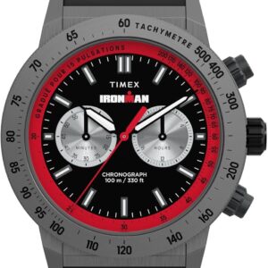 Timex Men’s Ironman Adrenaline 44mm Watch – Black Strap Black Dial Gunmetal Case
