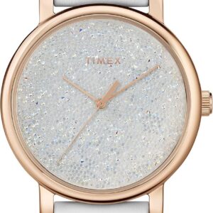 Timex Women’s Crystal Opulence 38mm Dress Watch – Rose Gold-Tone Case