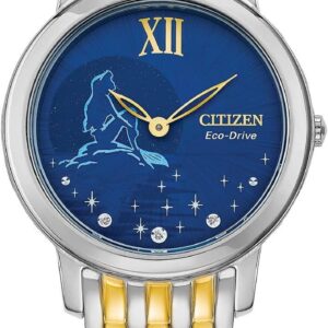 Citizen Eco-Drive Ladies’ Disney Princess Ariel “Sea the Real Me” Two Tone Gold Tone Diamond Watch