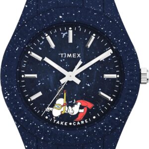Timex Men’s Waterbury Ocean x Peanuts 41mm Watch – Blue Bracelet Blue Dial