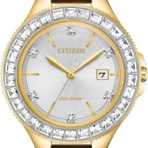 Citizen Women’s Eco-Drive Dress Classic Crystal Watch in Gold-tone Stainless Steel