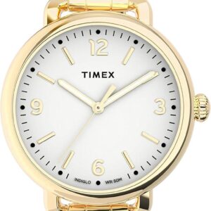 Timex Women’s Standard Demi 30mm Watch β White Dial Silver-Tone Case