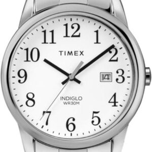Timex Men’s TW2R58400 Easy Reader 38mm Silver-Tone Stainless Steel Expansion Band Watch