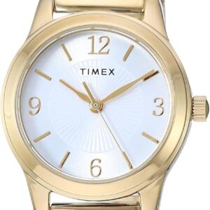 Timex Women’s TW2R985009J Stretch Bangle 25mm Analog Quartz Blue Watch