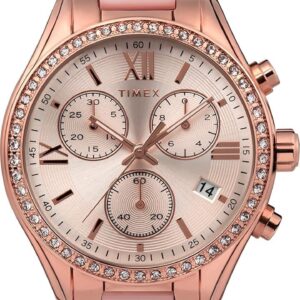 Timex Women’s Premium Dress 38mm Watch – Rose Gold-Tone Bracelet