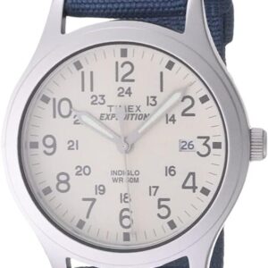 Timex Unisex TW4B13800 Expedition Scout 36mm Blue/Natural Nylon Strap Watch
