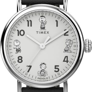 Timex Men’s Standard 40mm Watch – Gray Strap Silver-Tone Dial Silver-Tone Case