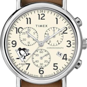 Timex Tribute Men’s NHL Weekender Chrono 40mm Quartz Leather Strap