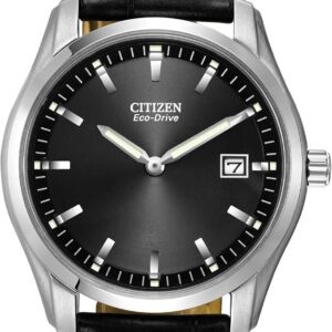 Citizen Men’s Classic Eco-Drive Leather Strap Watch