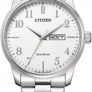 Citizen Men’s Analogue Eco-Drive Watch, Silver, One Size, Bracelet